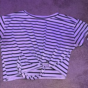 Striped crop top.